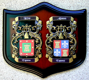 Double Wall Plaque Antique Gold Finish